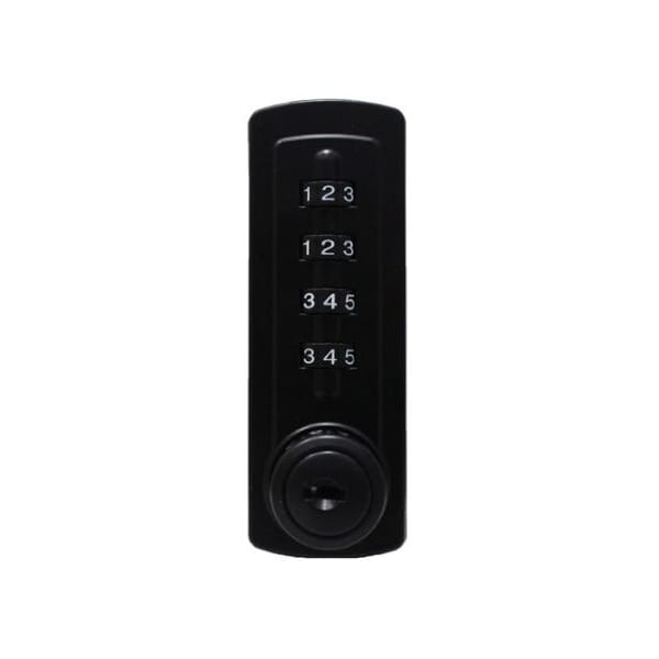 Gemini Mechanical Combination Cabinet Lock Black Vertical
